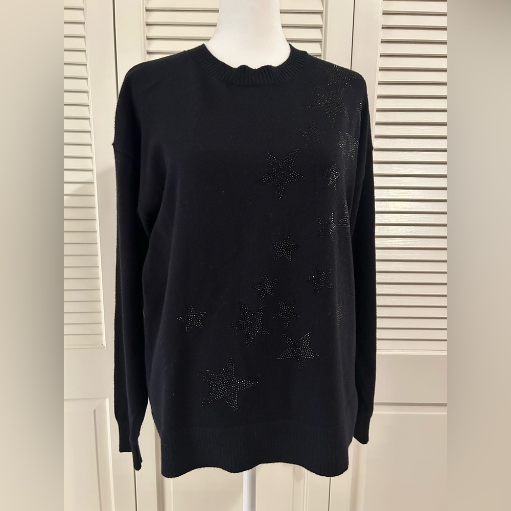 Black Sweater w/ Star Motif - New